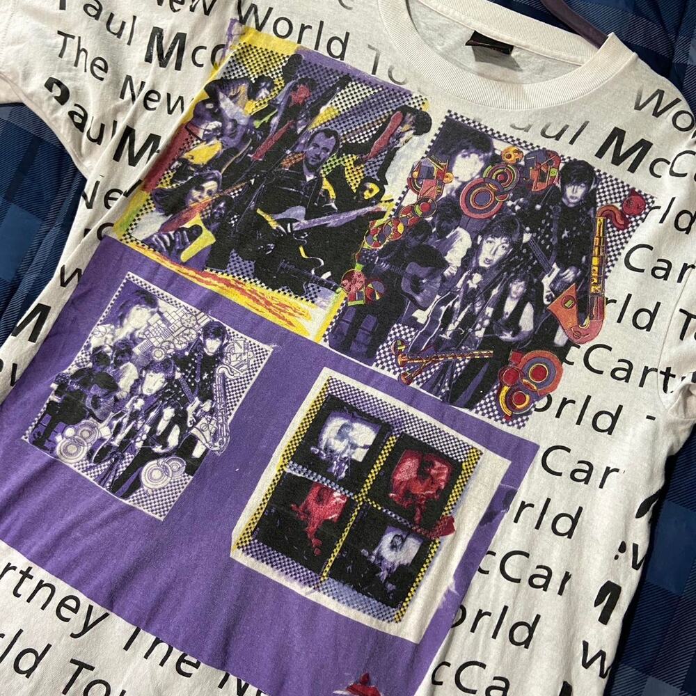 Vintage single stitch made in usa 1993 Paul McCartney World Tour AOP Tee